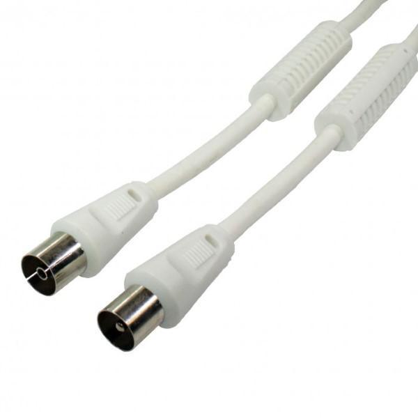 Antennekabel DCU 303030 Hvid (3 m) - Uovertruffen Pris!