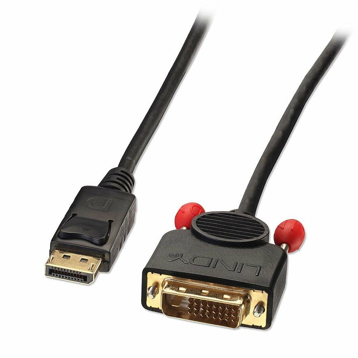 DisplayPort til DVI Mellemstik LINDY 41492 - 3 m Sort