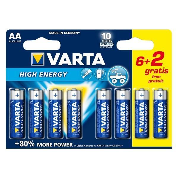 Alkaline Batterier Varta LR6 AA 1,5V (8 Stk) Tilbud