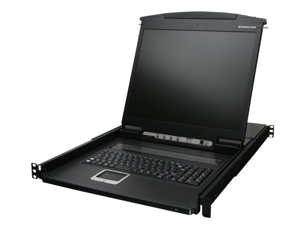 Iogear 16-Port 19" LCD KVM Switch med USB og PS/2 Kabler
