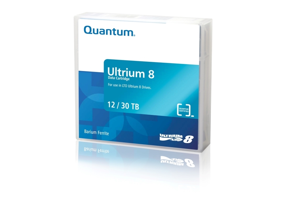 Lto Ultrium 8   12 Tb   30 Tb   Murstensrød   Biblioteks Pakke (pakke Med 20) fra Quantum