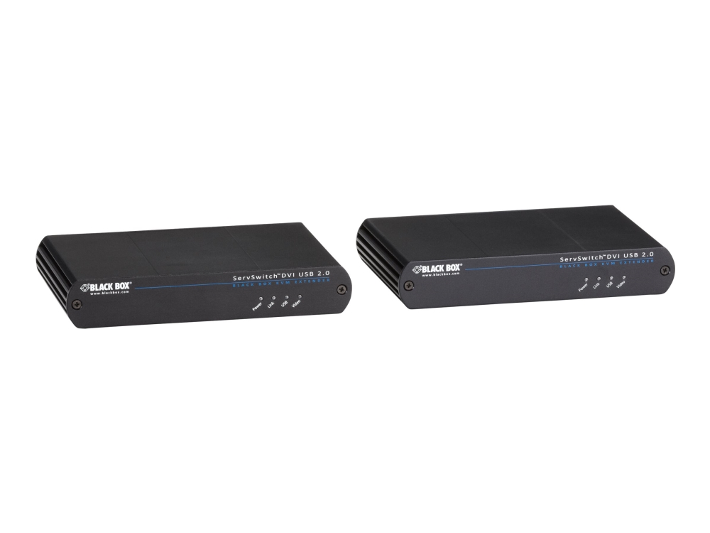 Kvm Extender   Dvi D, Usb 2.0, Over Catx   Kvm   Usb Forlænger   Usb   Op Til 100 M fra Black Box