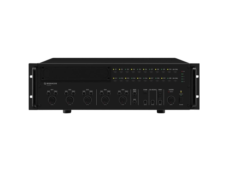 Pa 6020z Ela Forstærkere 600 W 5 Kanals fra Monacor