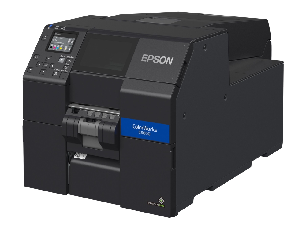Colorworks Cw C6000ae   Etiketprinter   Farve   Blækprinter   Rulle (11,2 Cm)   1200 X 1200 Dpi   Op Til 119 Mm Sek. (mono)   Op Til 119 Mm Sek fra Epson