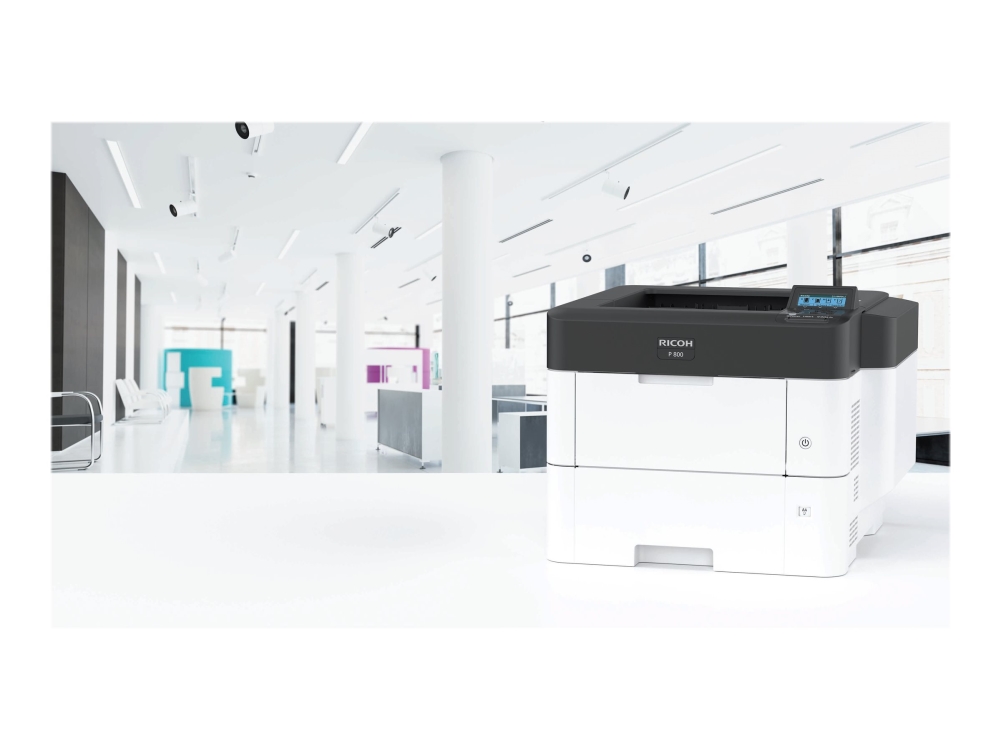 800   Printer   S H   Duplex   Laser   A4   1200 X 1200 Dpi   Op Til 55 Spm   Kapacitet: 500 Ark   Usb 2.0, Gigabit Lan, Wi Fi(n), Nfc fra Ricoh