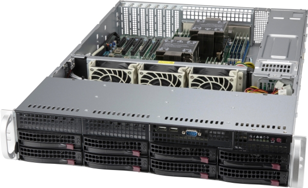 Supermicro Cse 825btqc R1k23lpb, Stativ, Server, Sort, Atx, Eatx, 2u, Hdd, Netværk, Strøm, Strømfejl, System fra Super Micro Computer