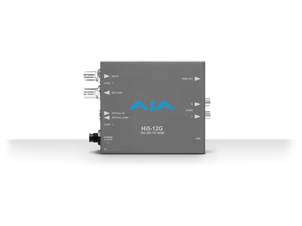 Hi5 12g   Aktiv Videokonverter   Grå   4096 X 2160     480i,576i,720p,1080i,1080p,2160p   Bnc   Hdmi + Rca (hi5 12g) fra Aja
