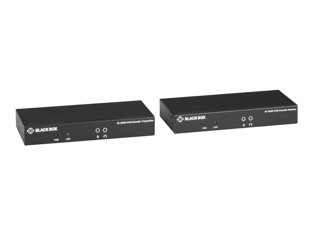 Kvx Series Kvm Extender Over Catx   4k, Single Head, Hdmi, Usb 2.0, Serial, Audio, Local Video   Sender Og Modtager   Kvm   Audio   Seriel fra Black Box