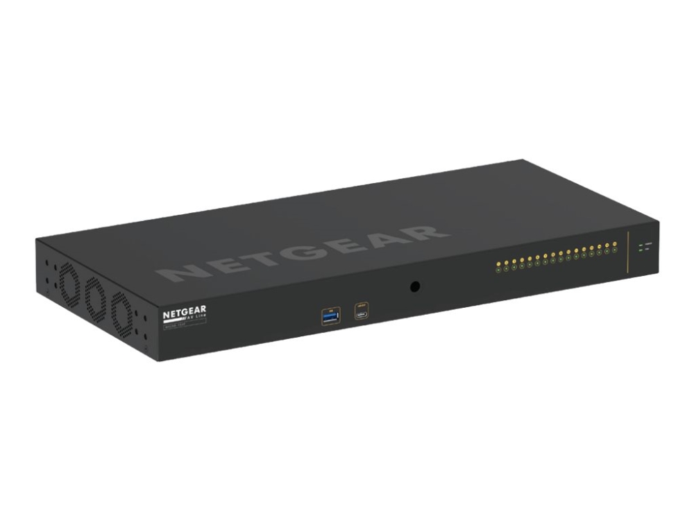 Av Line M4250 16xf   Switch   L3   Administreret   16 X 10 Gigabit Sfp+   Side Til Side Luftstrøm   Monterbar På Stativ fra Netgear