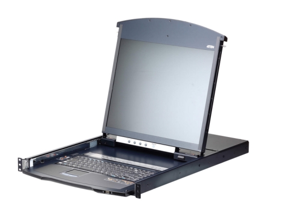 16 Port 19" Lcd Cat5e 6 Kvm Over Ip Switch Dual Rail fra Aten Technology