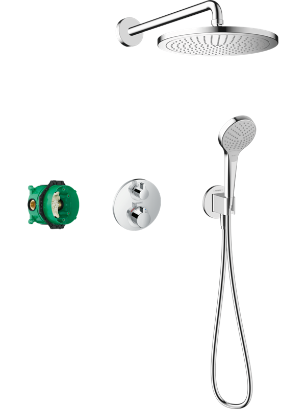 Croma 280 Brusesystem Med Ecostat S, Krom fra Hansgrohe