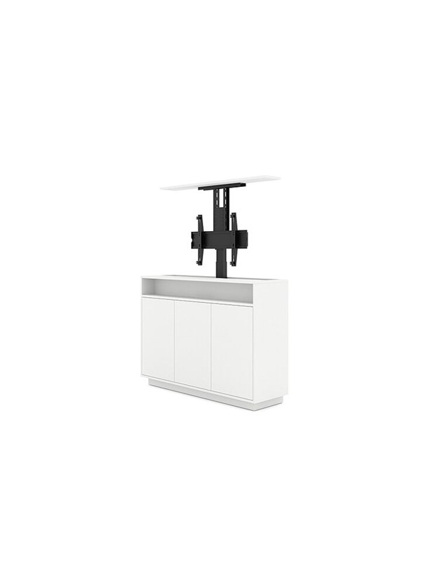 M   Cabinet Unit   Lift   For Lcd 55" Display   Speaker   White 50 Kg 55" 200 X 200 Mm fra Multibrackets