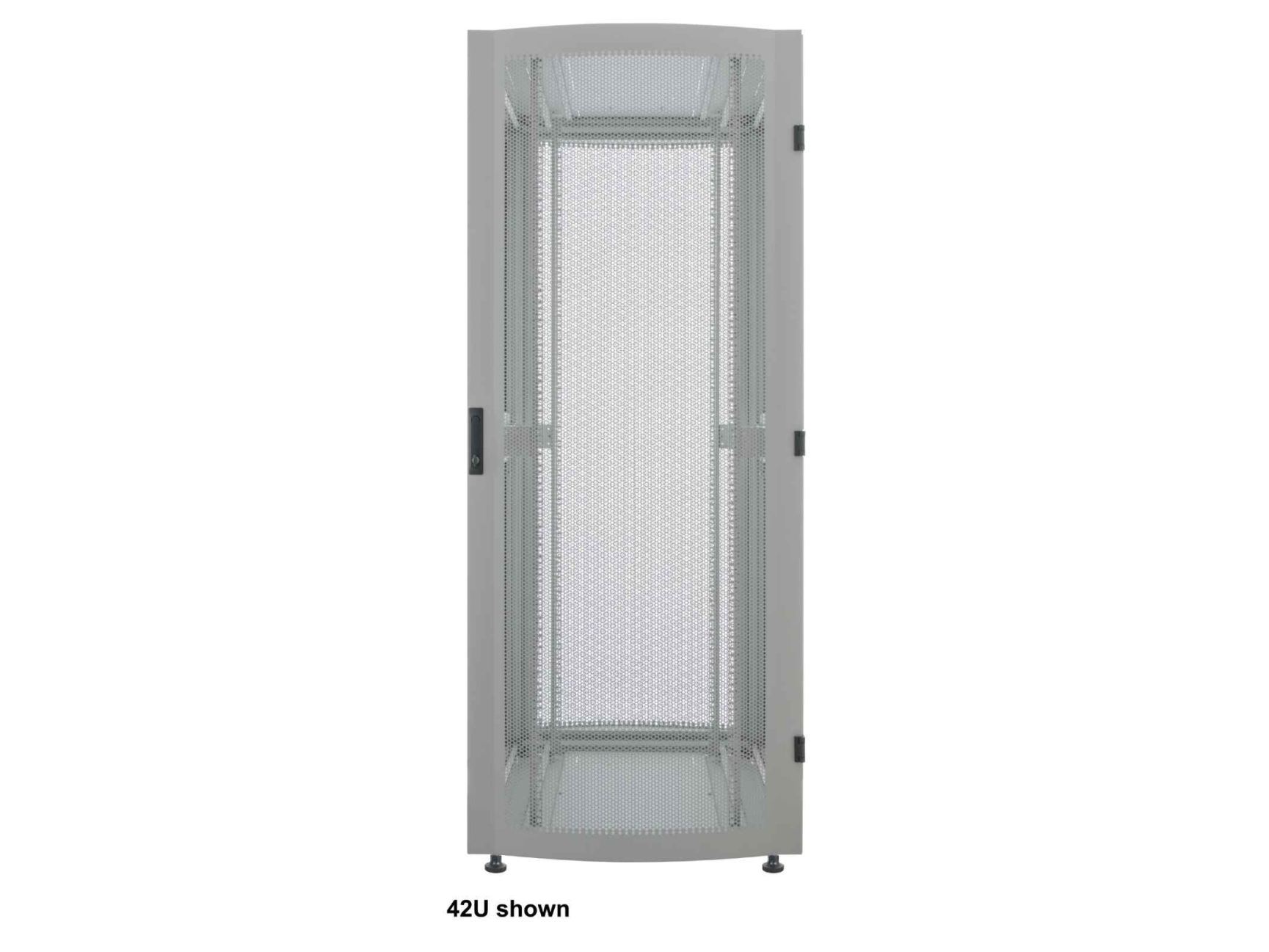 715553, Fritstående Reol, 26u, 2000 Kg, Nøglelås, Justerbare Fødder, 75,5 Kg fra Intellinet
