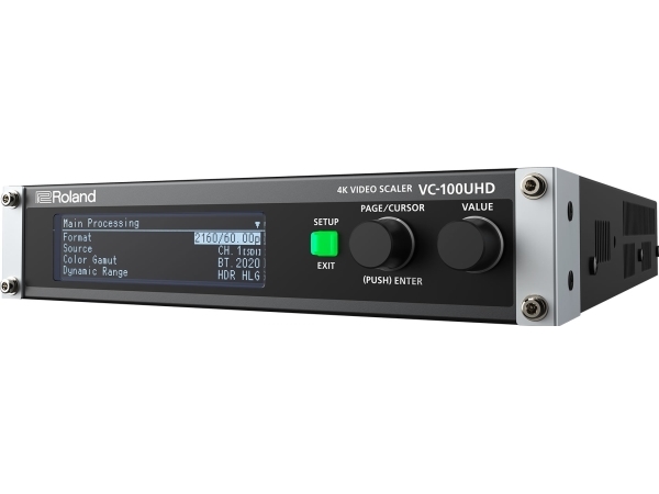 Vc 100uhd, Sort, Lcd, 640 X 480 (vga), 1920 X 1080 (hd 1080), 1920 X 1200 (wuxga), 2560 X 1440, 3840 X 2160, 4096 X 2160, 720p, 1080i, 1080p, fra Roland