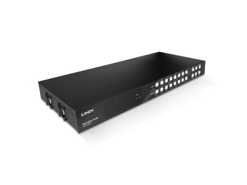 38334, Av Matrix Omskifter, 3840 X 2160 Pixel, 18 Gbit Sek., Dts, Lpcm, Sort, Metal fra Lindy