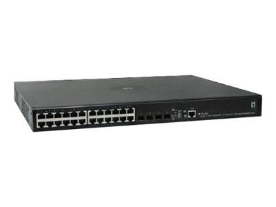 Levelone Gtl 2691   Switch   Administreret   24 X 10 100 1000 + 4 X Delt Sfp   Monterbar På Stativ fra Digital Data Communications