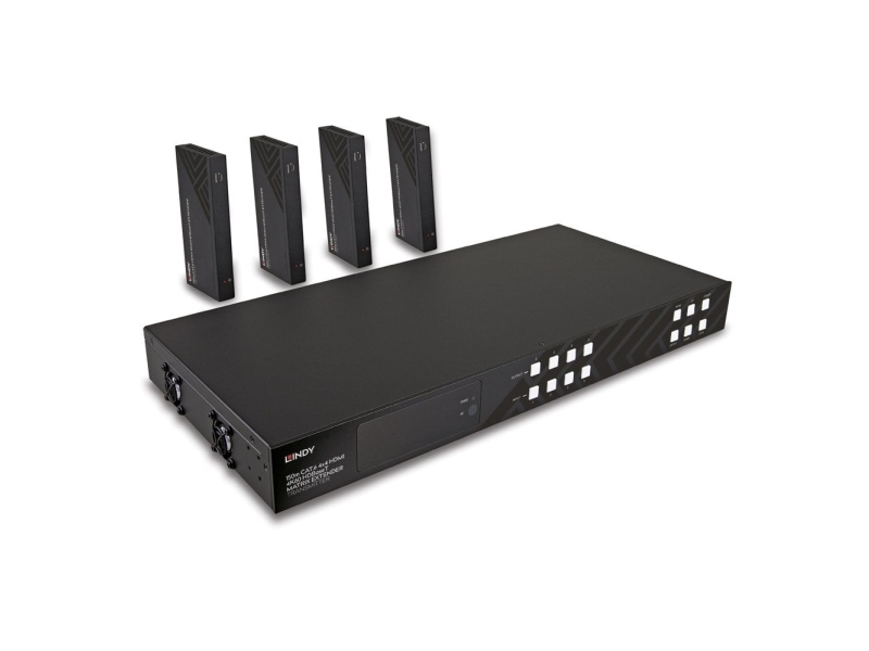38345, 3840 X 2160 Pixel, Av Sender & Modtager, 150 M, Ledningsført, Sort, Hdcp fra Lindy