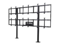Av Smartmount Modular Video Wall Pedestal Ds S555 3x2   Monteringssæt (gulvstander)   For 6 Lcd   Plasmapaneler   Pulverbelagt Aluminium   S fra Peerless