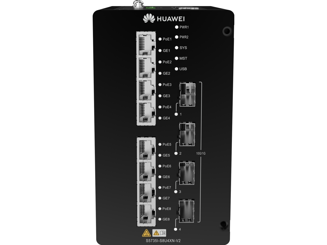 Cloudengine S5735i S8u4xn V2, Administreret, Gigabit Ethernet (10 100 1000), Strøm Over Ethernet (poe), Stativ Montering fra Huawei