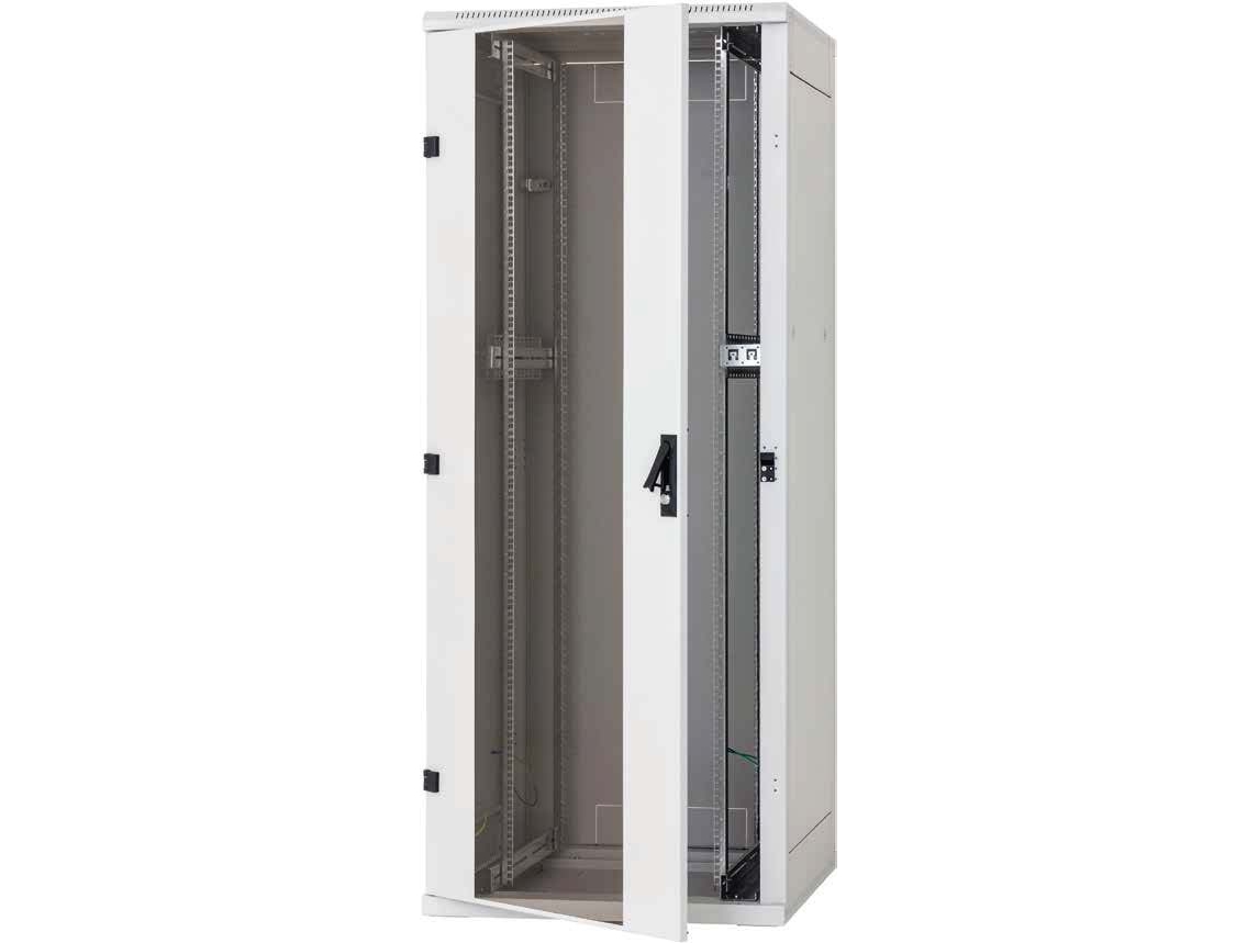 48,30 Cm (19") Serverskab "delta Rz", 22 U, 800 X 1000 Mm, Lysegrå Ral 7035 Serverskab Med 4 Stolper, Glasdør Foran, Perforeret Bagdør Bagpå, fra Triton
