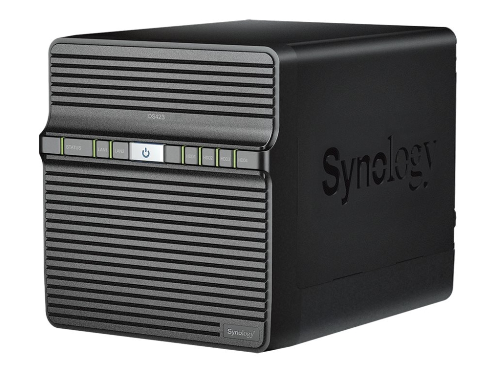 Disk Station Ds423   Nas Server   4 Bays   Sata 6gb S   Raid Jbod, 0, 1, 5, 6, 10   Ram 2 Gb   Gigabit Ethernet   Iscsi Support fra Synology