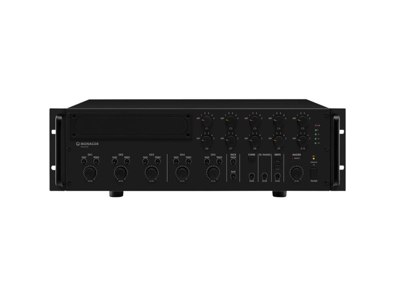 Pa 6010z Ela Forstærkere 600 W 5 Kanals 10 Zoner fra Monacor