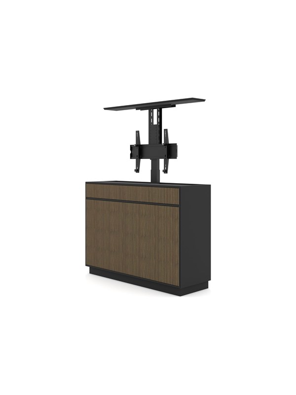 M Cabinet Unit   Lift   For Lcd Display   Walnut 50 Kg 65" Fra 200 X 200 Mm fra Multibrackets