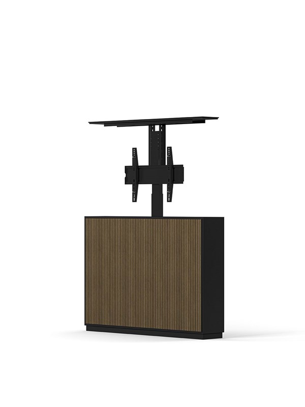 M Av Cabinet Tv Lift 55" Slimline Black Walnut 50 Kg 55" 200   200 Mm fra Multibrackets