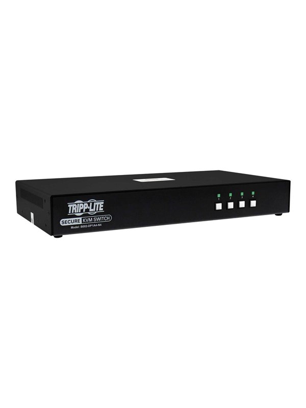 Secure Kvm Switch 4 Port Single Head Displayport To Displayport 4k Niap Pp4.0 Audio Taa   Kvm   Audio Switch   4 Ports   Taa Compliant fra Tripp Lite
