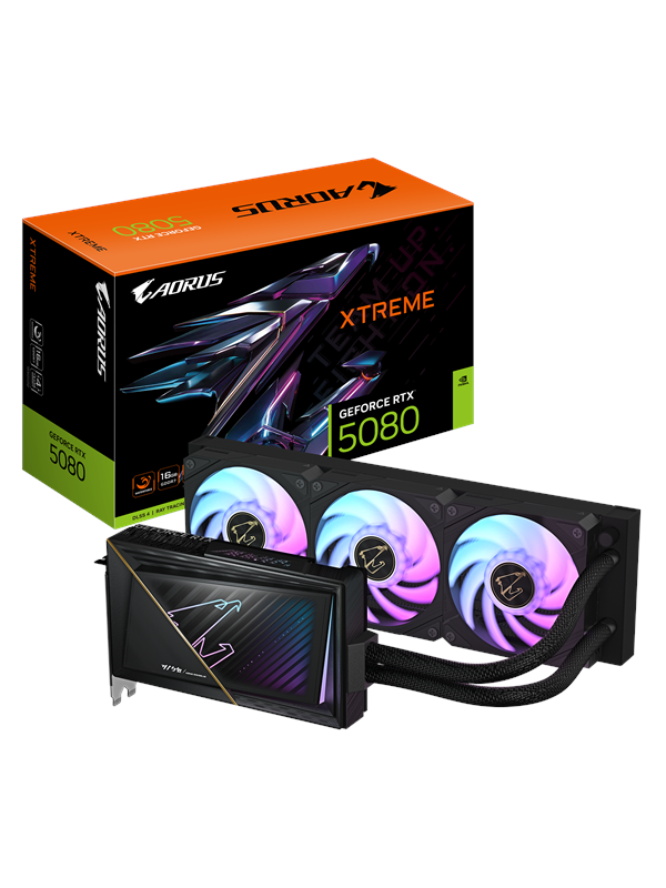 Geforce Rtx 5080 Aorus Xtreme Waterforce   16gb Gddr7 Ram   Grafikkort fra Gigabyte