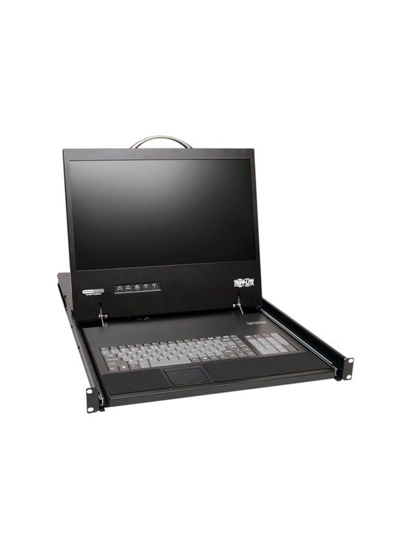 19"   Series 8 Port Ip Rack Console Cat5 Kvm Switch 19" Lcd 1+1 User 1urm Taa fra Eaton