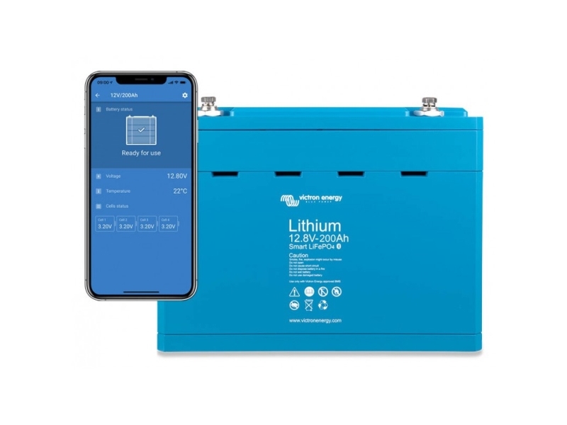 Lifepo4 Battery 12,8v 200ah   Smart fra Victron Energy
