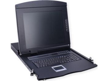 Kvm Konsol   19, 43 Cm (17) Tft (16:9), Vga, Usb, Tysk Tastaturlayout fra Value