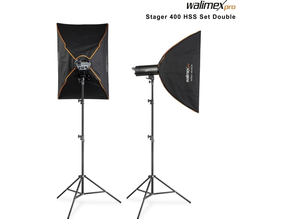 Studielys     Pro Stager 400 Hss Set Double fra Walimex