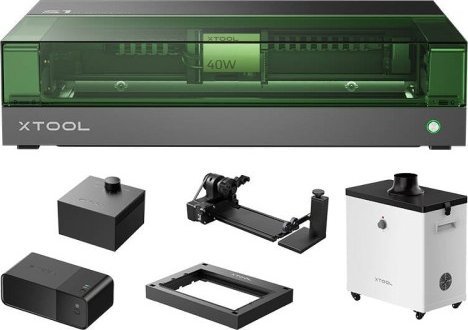 Lasergraveringsmaskine 2i1   S1 40w   Alt I En (sort) fra Xtool
