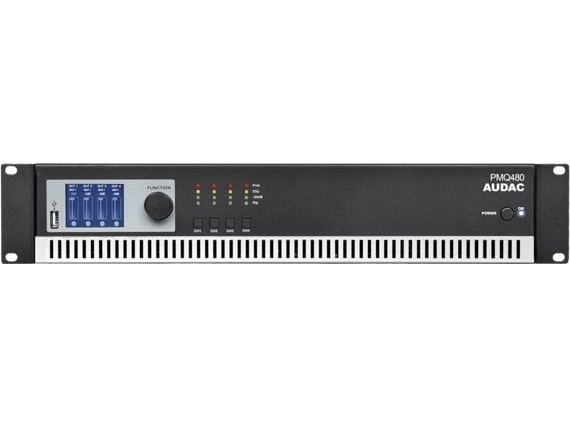 Av Transmission System   Pmq480 Firekanals Effektforstærker Med Wavedynamics™ Understøttelse, 70 V 100 V fra Audac