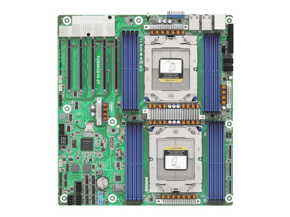 Rack Turin2d16 2t   Bundkort   Ssi Eeb   Lga6096 Socket   Usb 3.2 Gen 1   2 X 10 Gigabit Lan   Onboard Grafik fra Asrock