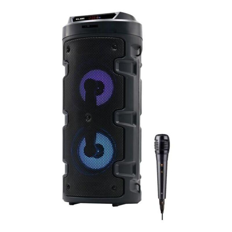 Bluetooth Højttaler Med Karaokemikrofon   Alt 88 10w Sort fra Elbe