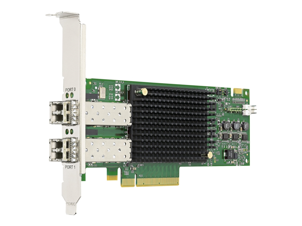 Lpe31002 Gen 6 (16gb), Dual Port Hba (upgradeable To 32gb)   Vært Bus Adapter   Pcie 3.0 X8   16gb Fibre Channel X 2 fra Emulex