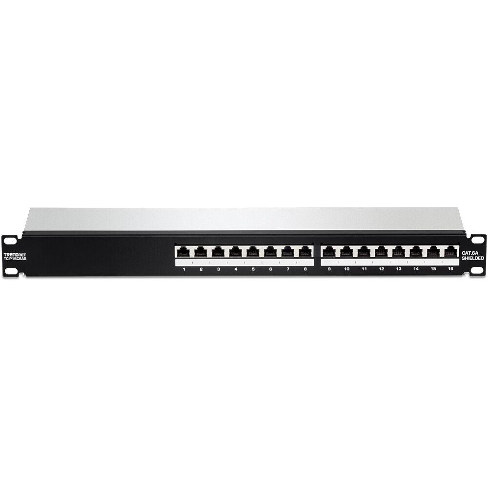 16 Port Utp Kategori 6 Patch Panel   Tc P16c6as fra Trendnet