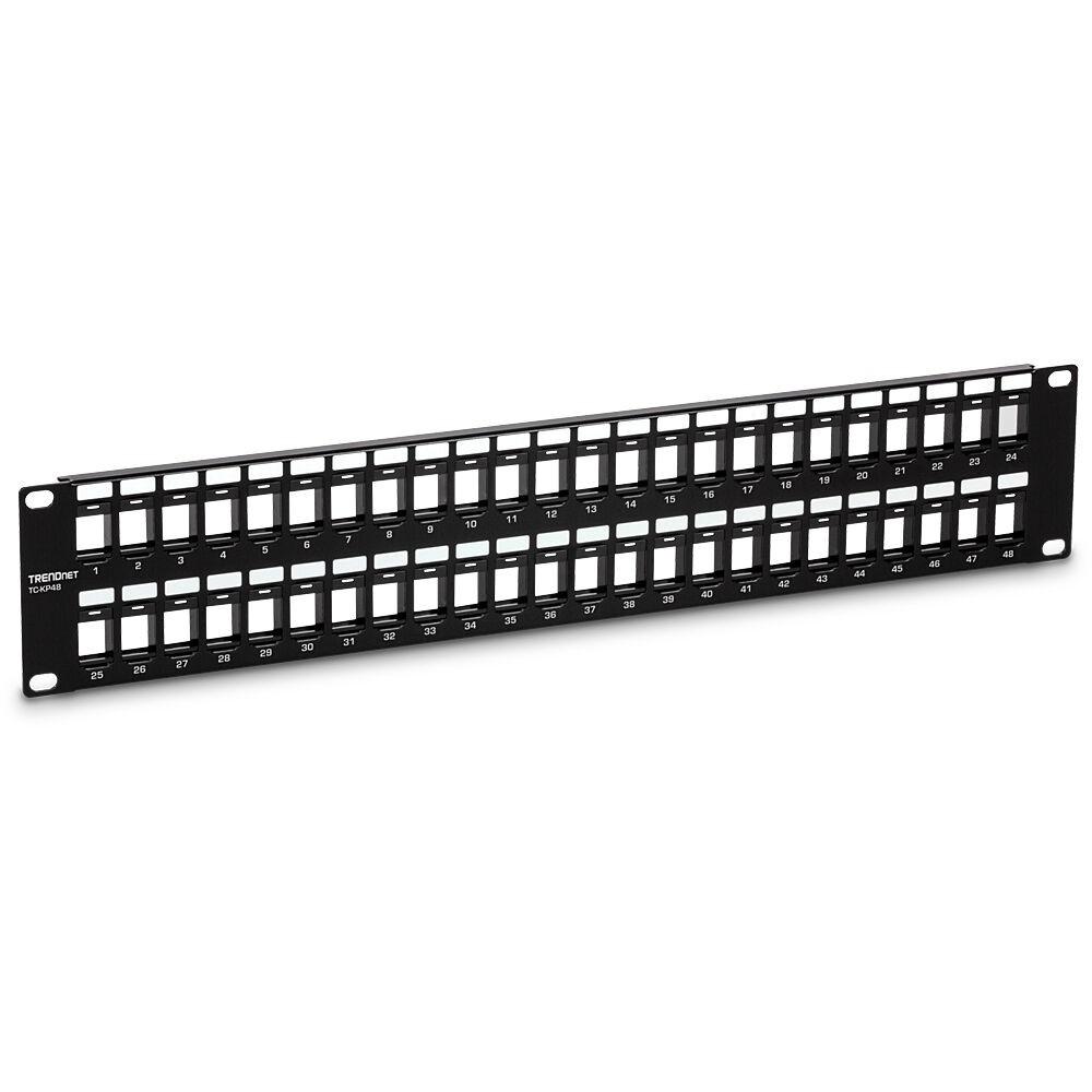 48 Port Utp Kategori 6 Patch Panel   Tc Kp48 fra Trendnet