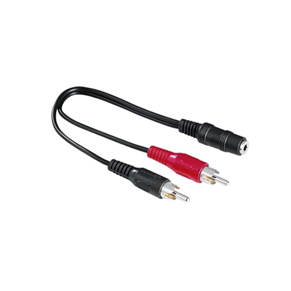 Audio Jack Til 2 Rca Kabel   00116011 fra Hama