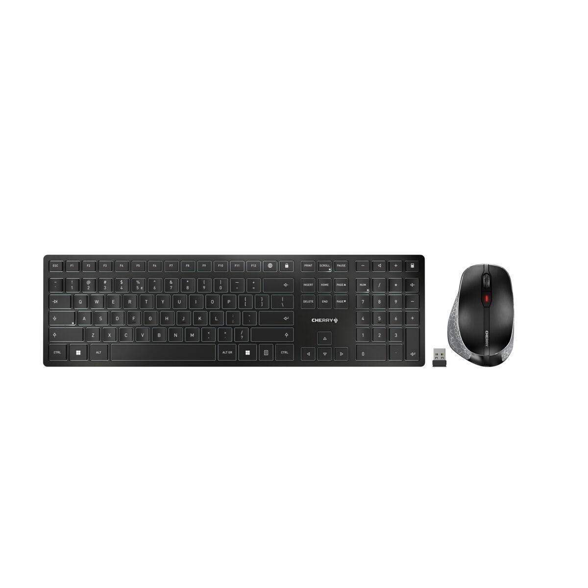 Tastatur Og Trådløs Mus   Dw 9500 Slim Spansk Qwerty fra Cherry