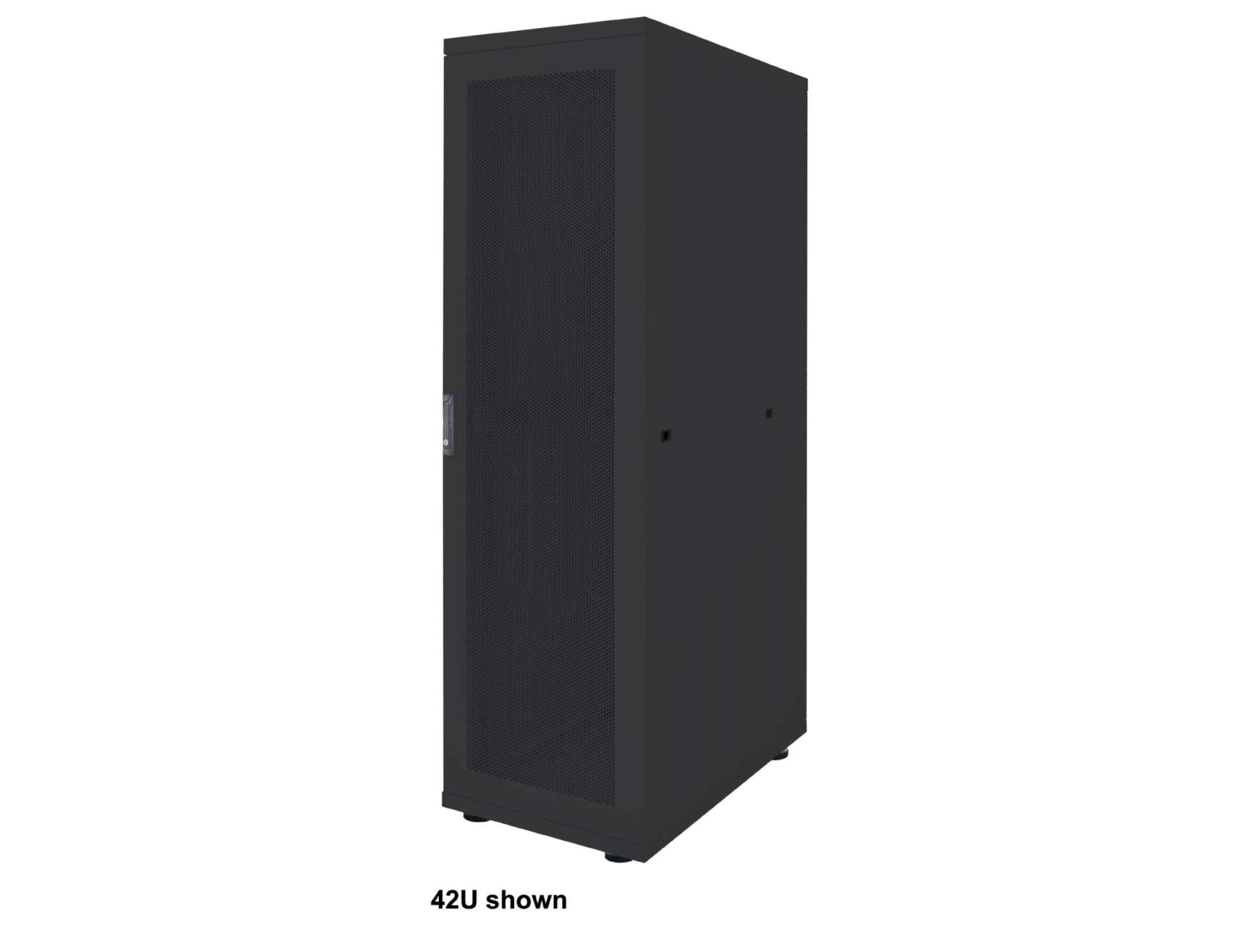 715461, Fritstående Reol, 42u, 600 Kg, Nøglelås, Justerbare Fødder, 117,2 Kg fra Intellinet