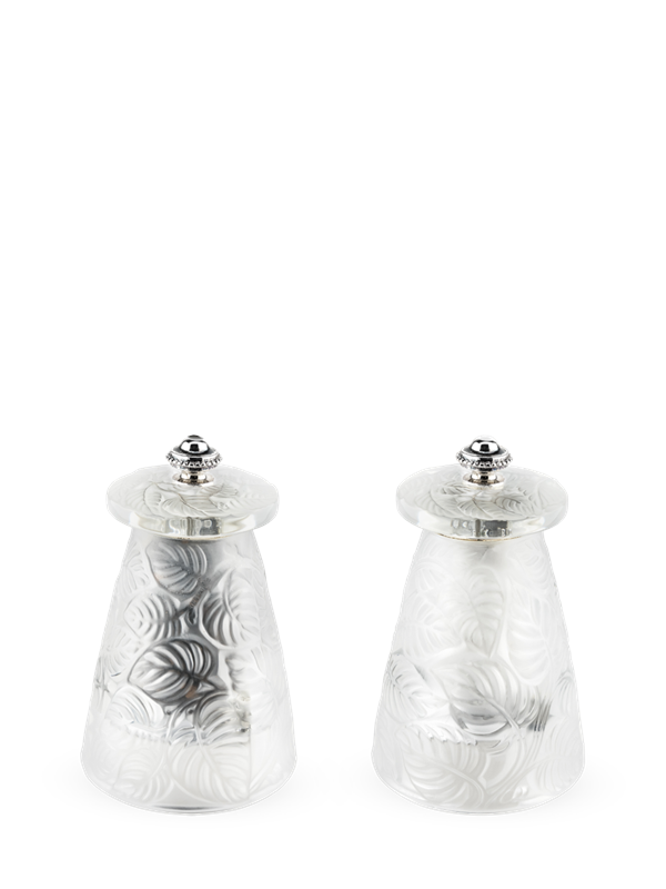 Lalique Sæt Peber + Saltkværn, Krystal fra Peugeot