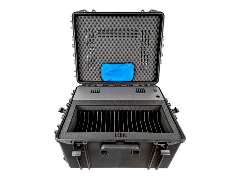 Leba Notecase Aarhus 20   Opbevaringsskuffe   Robust   For 20 Tablets   Usb A, Usb C   Låsbar   Polypropylen Copolymer   Sort   Skærmstørrelse: 10.2" fra Leba Innovation