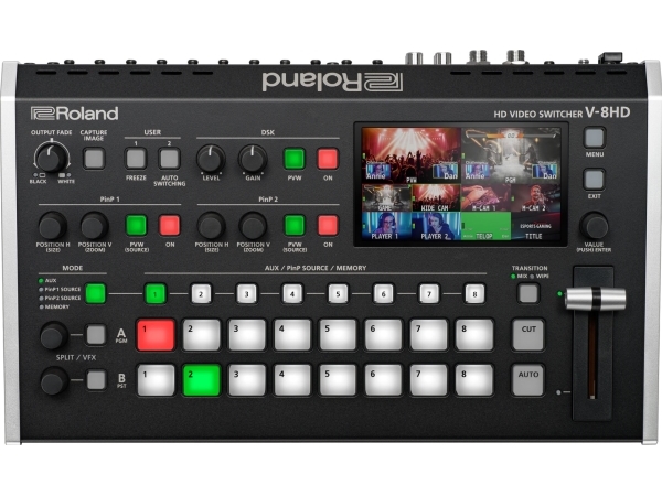 V 8hd, Hdmi, Usb Type A, Sort, 60 Hz, 480 X 272, 640 X 480 (vga), 800 X 600 (svga), 1024 X 768 (xga), 1280 X 1024 (sxga), 1280 X 800..., 480i, fra Roland