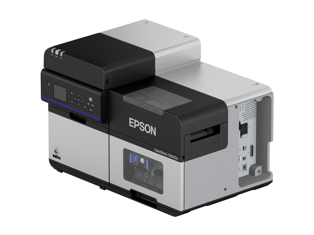 Colorworks C8000e (mk)   Etiketprinter   Farve   Blækprinter   Rulle (11,2 Cm)   600 X 1200 Dpi   Op Til 300 Mm Sek. (mono)   Op Til 300 Mm Sek fra Epson