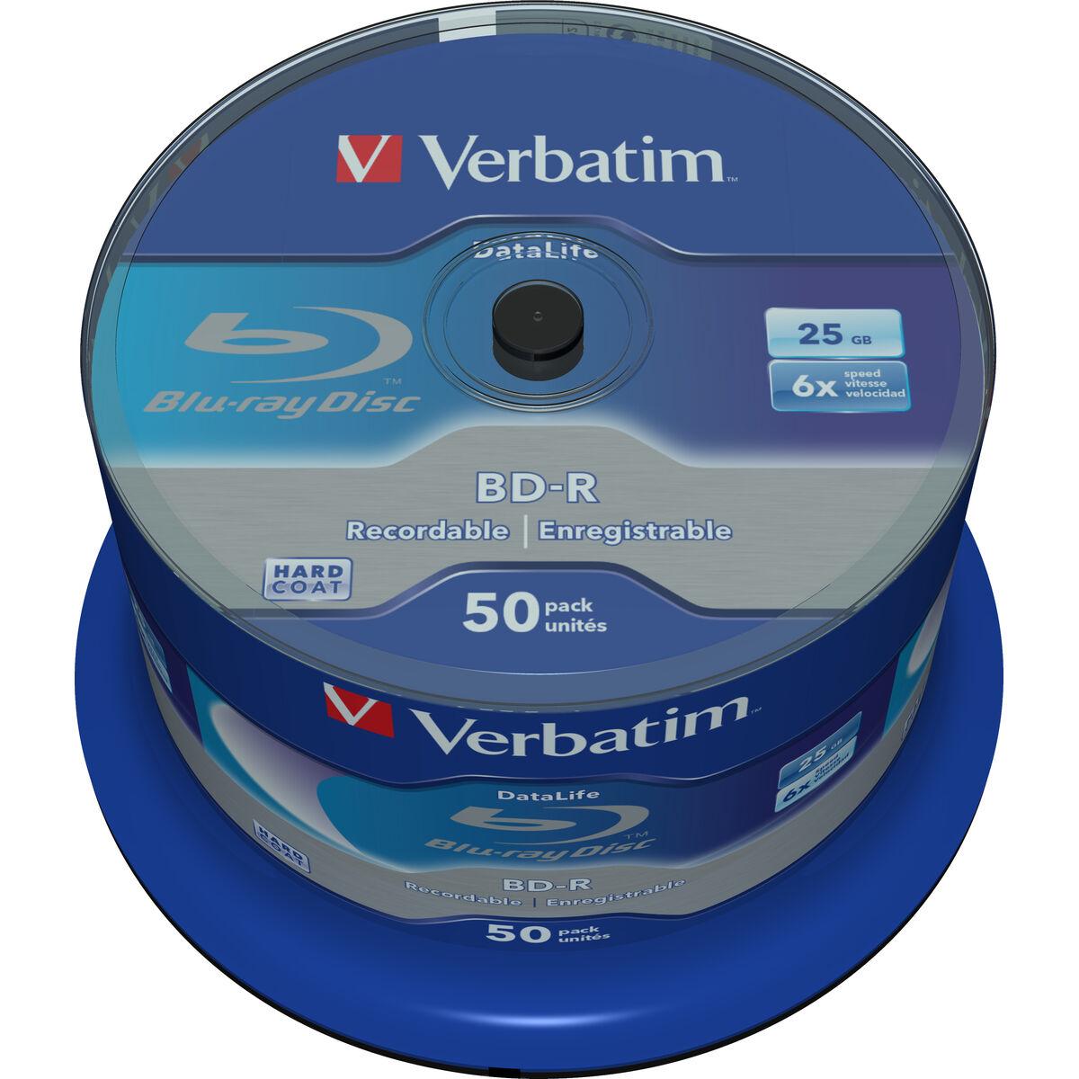 Blu Ray Bd R   Datalife 50 Enheder 25 Gb 6x fra Verbatim