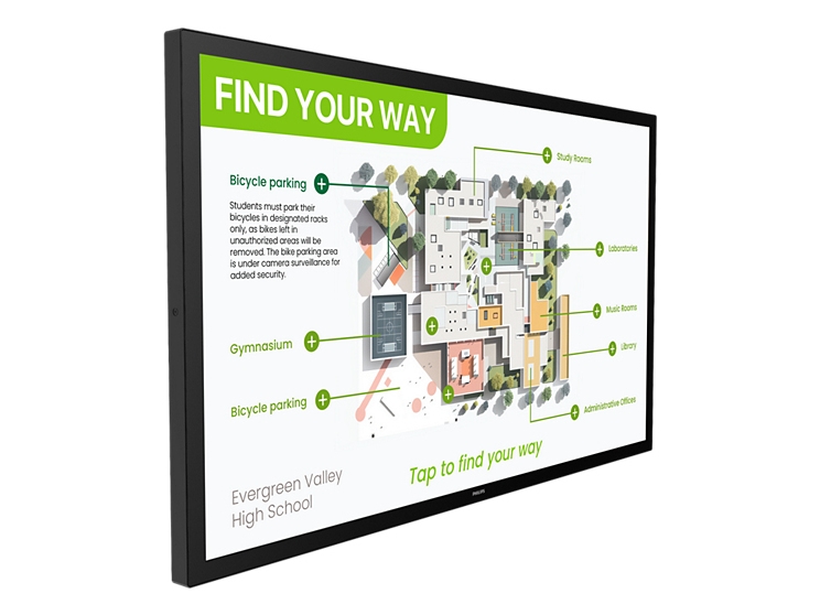 3000 Series 55bdl3751t 00, Interaktivt Fladpanel, 138,4 Cm (54.5"), Lcd, 3840 X 2160 Pixel, Wi Fi fra Philips